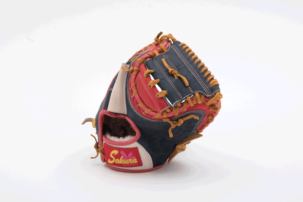 桜グラブ　オーダーグローブ 軟式　内野手用 ソフトボール 革ボール用】桜グラブ捕手用オーダーグローブ